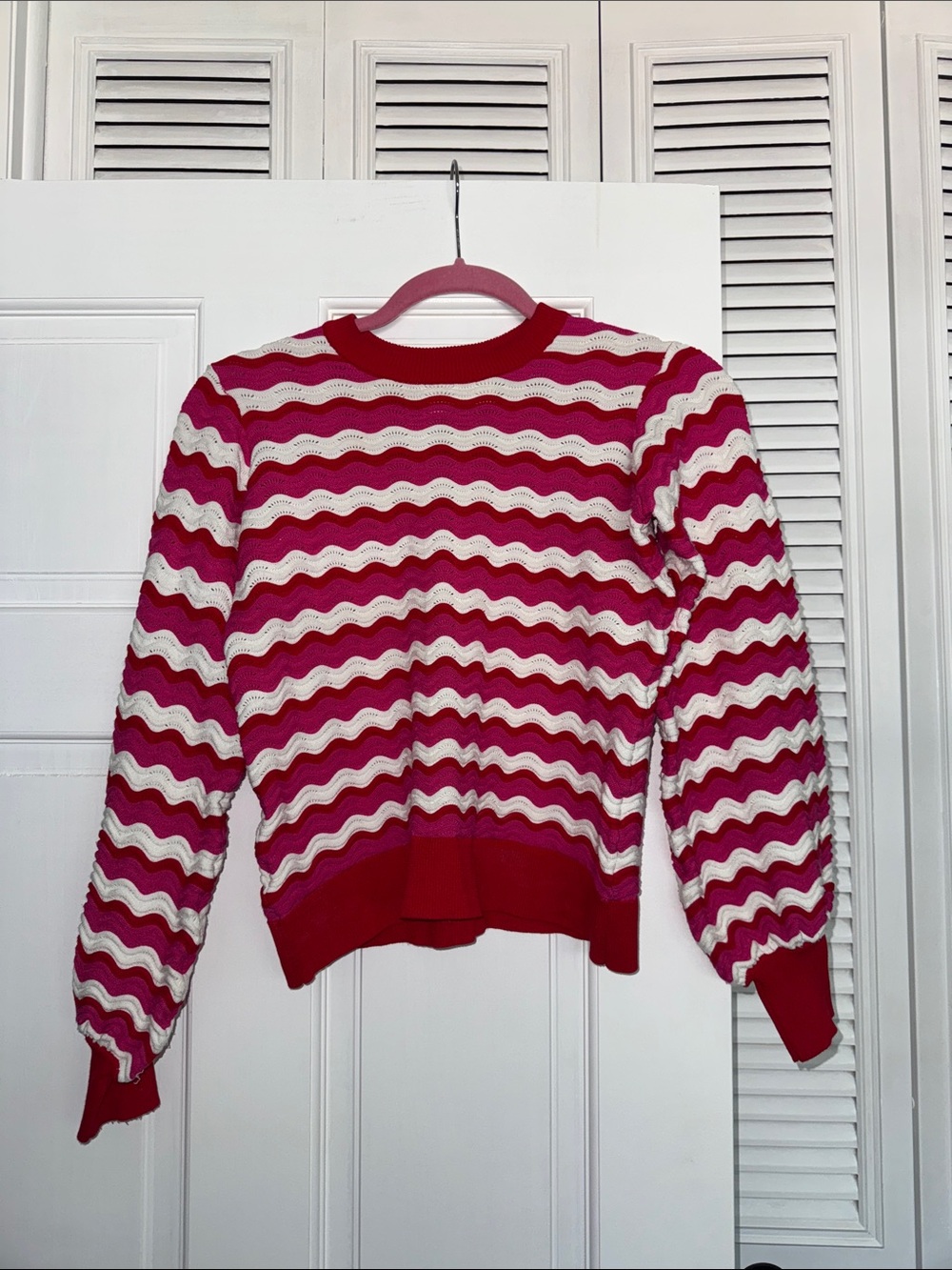 Hyacinth House Ruby Wave Stripe Sweater XS